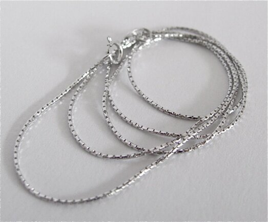 NIEUW Zilveren LENGTECOLLIER 46x0,5 INCLUSIEF VERZENDEN. - nr. 1