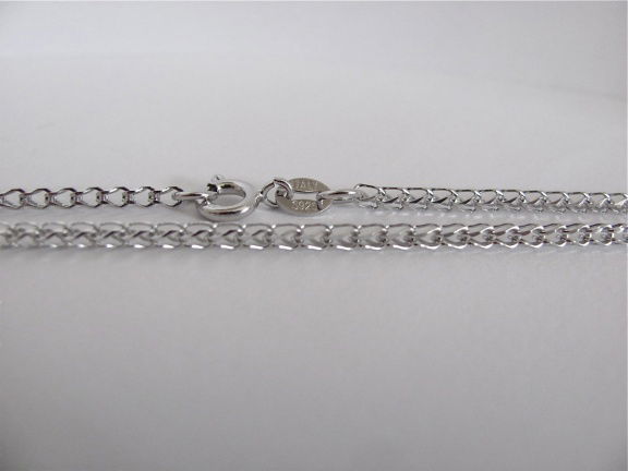 NIEUW Zilveren LENGTECOLLIER spiga 45x2,2 INCLUSIEF VERZENDEN. - Afbeelding 2