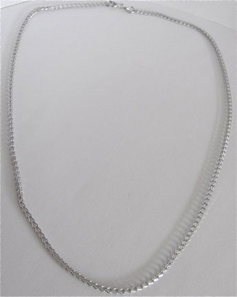 NIEUW Zilveren LENGTECOLLIER spiga 45x2,2 INCLUSIEF VERZENDEN. - Afbeelding 3
