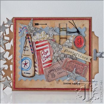 SALE NIEUW TIM HOLTZ GROTE cling stempel Treats Blueprint Pop Corn. - 2