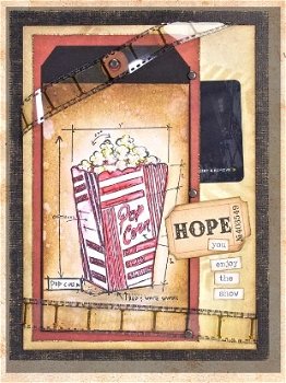 SALE NIEUW TIM HOLTZ GROTE cling stempel Treats Blueprint Pop Corn. - 3