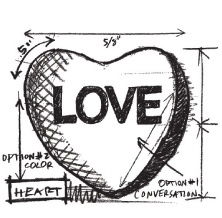 SALE NIEUW TIM HOLTZ GROTE cling stempel Valentine Blueprint Love Heart - 1