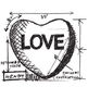 SALE NIEUW TIM HOLTZ GROTE cling stempel Valentine Blueprint Love Heart - 1 - Thumbnail