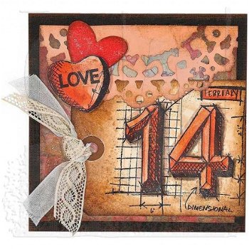 SALE NIEUW TIM HOLTZ GROTE cling stempel Valentine Blueprint Love Heart - 4