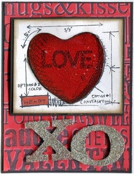 SALE NIEUW TIM HOLTZ GROTE cling stempel Valentine Blueprint Love Heart - 5