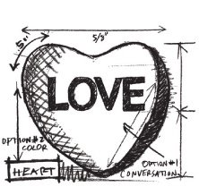 SALE NIEUW TIM HOLTZ GROTE cling stempel Valentine Blueprint Love.Heart - 1