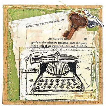 SALE TIM HOLTZ GROTE cling stempel Vintage Things Blueprint Typewriter - 2