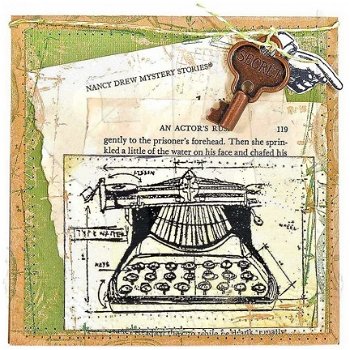 SALE TIM HOLTZ GROTE cling stempel Vintage Things Blueprint Typewriter. - 2