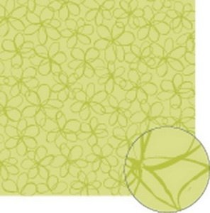 SALE NIEUW vel scrappapier Lime Scribble Floral van Provo Craft - 1