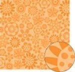 SALE NIEUW vel scrappapier Orange Funky Flowers van Provo Craft