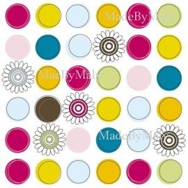 SALE NIEUW vel scrappapier Doodle Daisy / Spot the Daisies van Urban Lily - 1