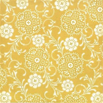 SALE NIEUW glossy glitter papier Cotton Bloom 14 Gold Floral DCWV - 1