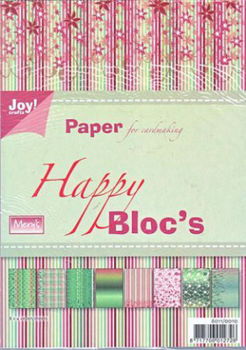 SALE NIEUW A5 Paper Pack Mery's Happy Bloc's 32 vel van Joy Crafts - 1