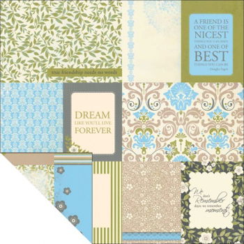 SALE! NIEUW vel dubbelzijdig scrappapier Blae & Ivy Valley Cut Out van Kaiser Craft - 1