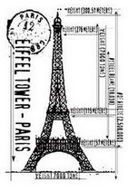 SALE NIEUW TIM HOLTZ cling stempel Mini Classics Eifel Tower