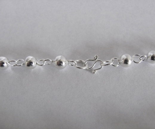 NIEUW Zilveren balletjes COLLIER 60cm. INCLUSIEF VERZENDEN. - Afbeelding 2