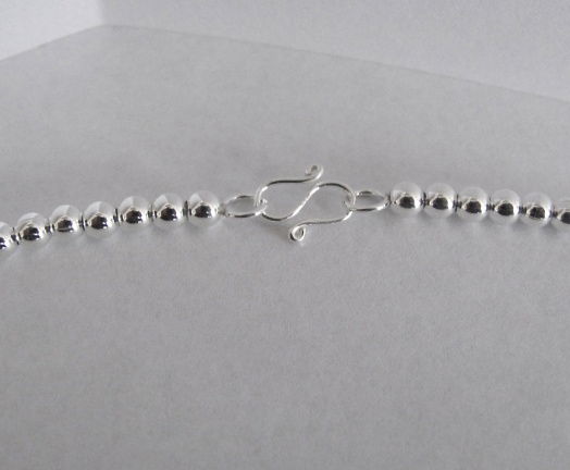 NIEUW Zilveren balletjes COLLIER 46cm. INCLUSIEF VERZENDEN! - Afbeelding 3