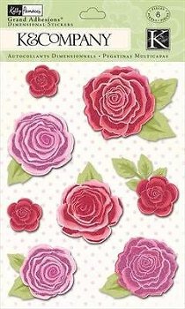 SALE NIEUW Valentine Roses Grand Adhesions Chipboard van K&Company - 1