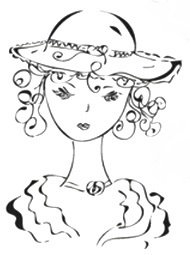 SALE NIEUW cling stempel Fashionista Lady Hat 2 van Stampingback. - 1