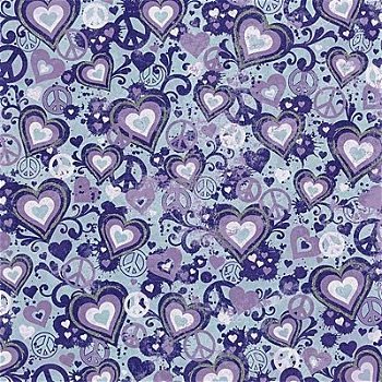 SALE NIEUW vel glitter scrappapier Glam Gal 18 Peace Hearts van DCWV - 1