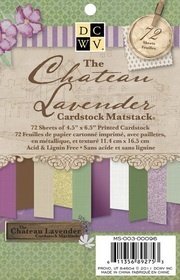 SALE NIEUW Chateau Lavender Cardstock Matstack 4,5 X 6,5 inch 72 vel van DCWV - 1