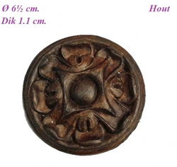 === Klokkast ornament = Hout = gebruikt === 33325
