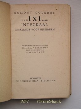 [1937] Van 1x1 naar Integraal, Colerus, De Gemeenschap. - 2