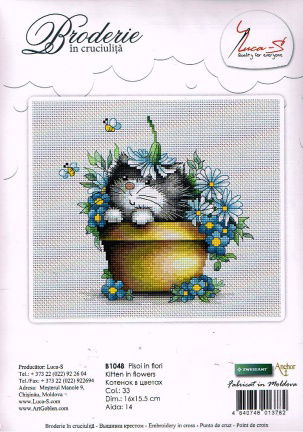 LUCA's BORDUURPAKKET " POESJE IN BLOEMEN " B 1048 - nr. 1