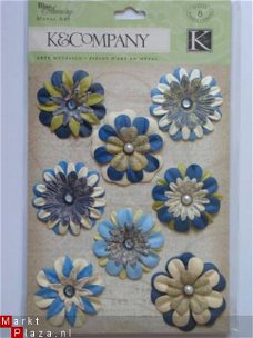 K&Company blue awning flower brads