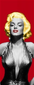 Marilyn Monroe, kliko container stickers, afvalbak, prullebak, pimp je bak - 2