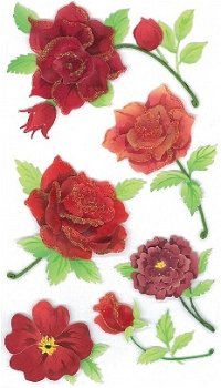 SALE NIEUW Jolee's Boutique Dimensional Stickers Colourful Roses - 2