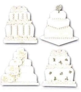 SALE NIEUW Jolee's Boutique Dimensional Stickers Wedding Cakes 4 pcs - 1