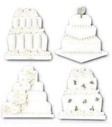 SALE NIEUW Jolee's Boutique Dimensional Stickers Wedding Cakes 4 pcs.