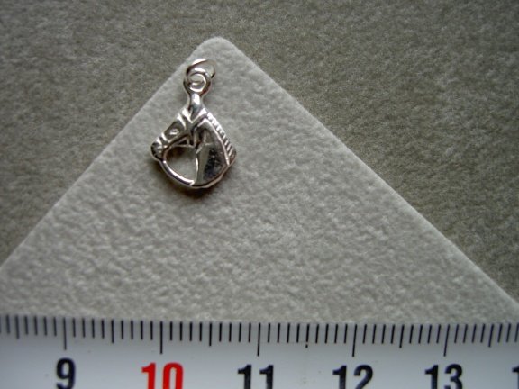 Zilveren Paard klein 10 mm - Afbeelding 4
