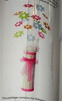 SALE! NIEUW Chipboard Flower Bouquet in koker van Doodlebug - 1