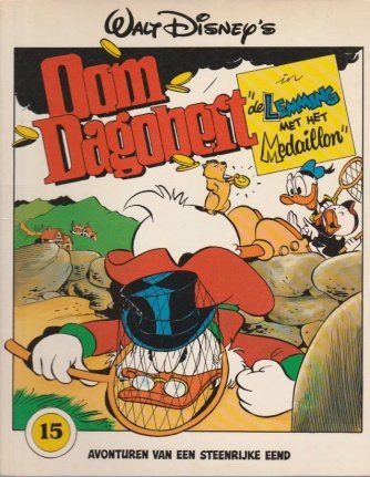 Oom Dagobert 15 - in "de Lemming met het medailon" - 1ste druk - nr. 1