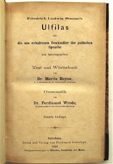 Stamm's Ulfilas oder Denkmäler der Gotischen Sprache 1896