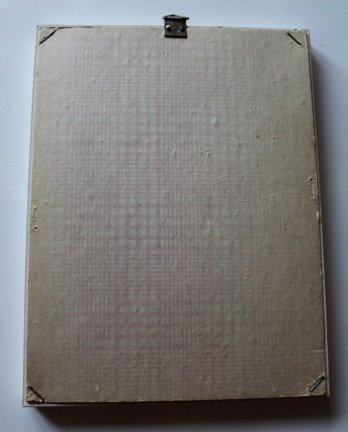 Vintage borduurlijstje meisje met hondje - Afbeelding 2