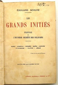 Les Grands Initiés 1927 Schuré - Fraaie band - 3