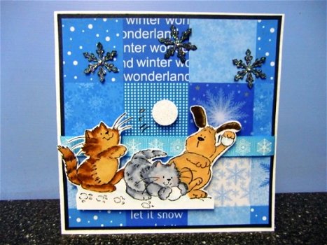 SALE GROTE Houten stempel Snowball Fun! Winter van Penny Black - 2