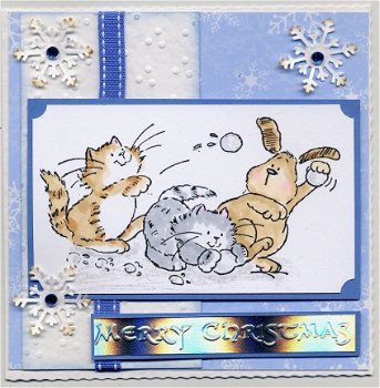 SALE GROTE Houten stempel Snowball Fun! Winter van Penny Black - 3