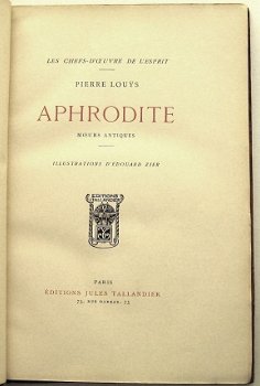 Aphrodite [c.1909] Pierre Louÿs - Zier (ill.) Fraaie band - 4