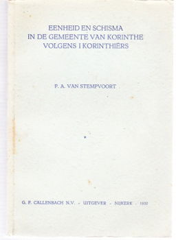 Eenheid en schisma in de gemeente van Korinthe, v Stempvoort - 1