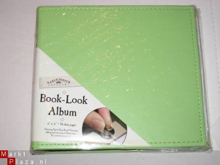 SALE! Book-Look album licht groen 15 cm X 15 cm Karen Foster - 1