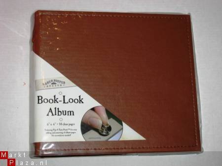 SALE! NIEUW Book-Look album bruin 15 cm X 15 cm Karen Foster - 1