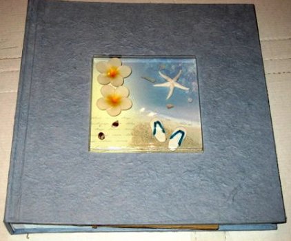 NIEUW scrap album vakantie /strand 25,5 cm br X 26,5 cm hoog - 1