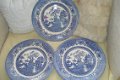 3 chinese borden made in ENGLAND 26 CM blauw/wit aardewerk Bieden exclusief verzendkosten van 6,95 - 1 - Thumbnail