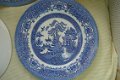 3 chinese borden made in ENGLAND 26 CM blauw/wit aardewerk Bieden exclusief verzendkosten van 6,95 - 3 - Thumbnail