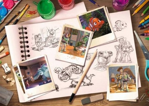 Ravensburger - Disney Pixar: Sketches - 1000 Stukjes Nieuw - 1