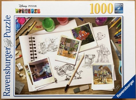 Ravensburger - Disney Pixar: Sketches - 1000 Stukjes Nieuw - 2